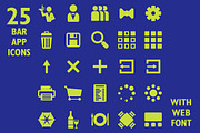 Restaurant App Icon Set & Web Font, a Symbol Font by ToonPlanet Vector Assets (Thumbnail 1 of 3)
