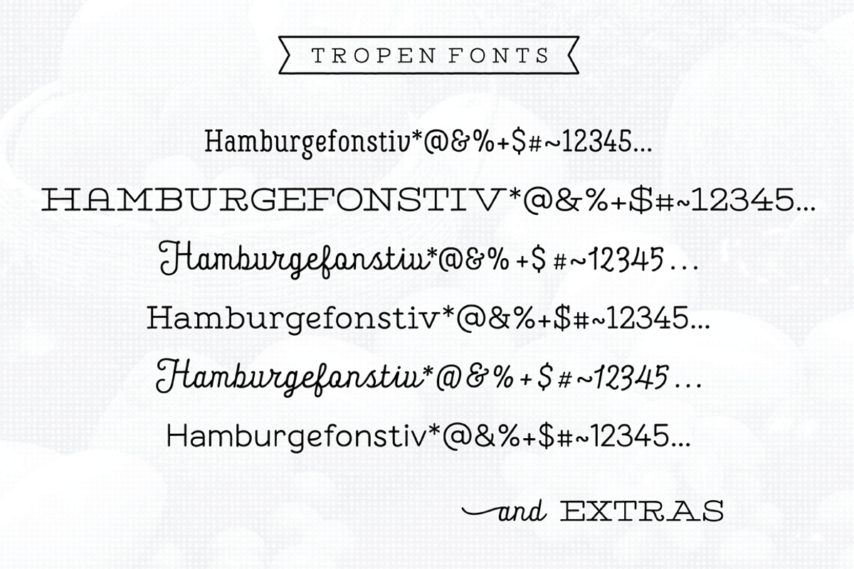 Tropen Font Family, a Sans Serif Font by Ahmet Altun (Photo 2 of 3)