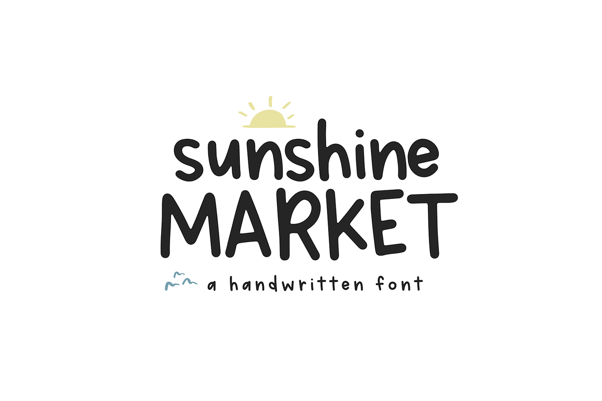 Sunshine Market - Handwritten Font, a Sans Serif Font by KA Designs (Photo 1 of 12)