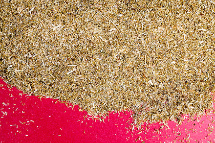 dried chamomile flowers and other plants to treat diseases in folk medicine, a Photo by MyPhotos
