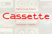 Cassette - A Retro Inspired Typeface, a Handwritten Font by PlayFont Studio (Thumbnail 1 of 5)
