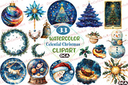 Celestial Christmas Clipart, an Illustration by DreamCafeArt (Thumbnail 1 of 7)