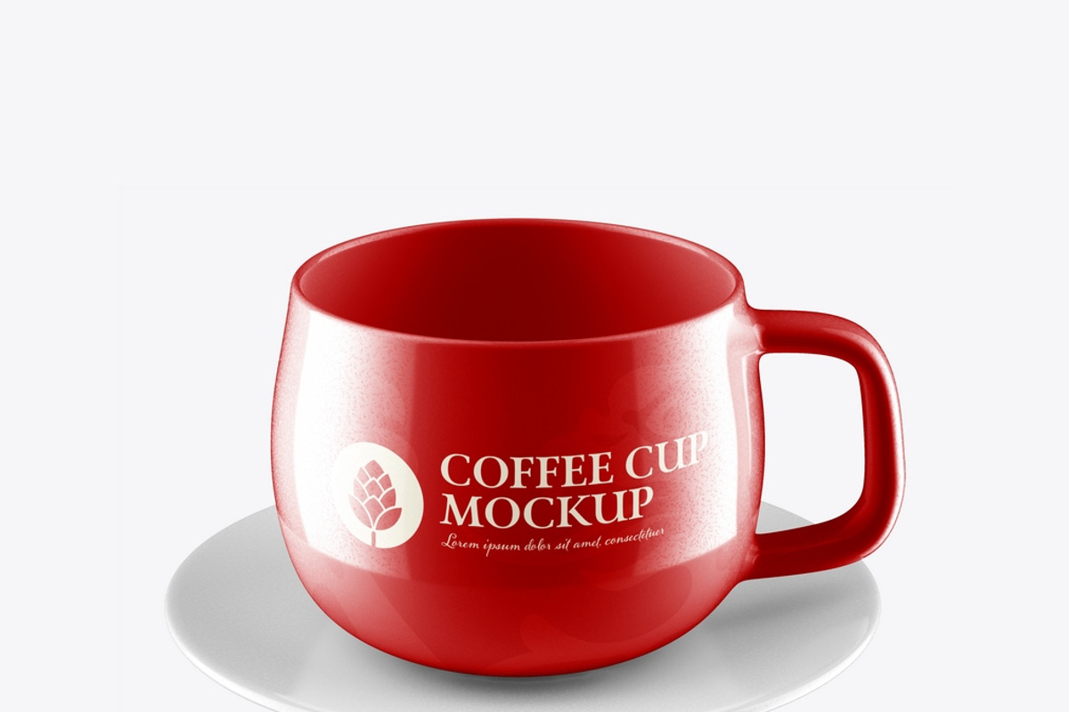 Ceramic Coffee Cup Mockup, an Advertising Mockup by OneVectorStock (Photo 2 of 16)