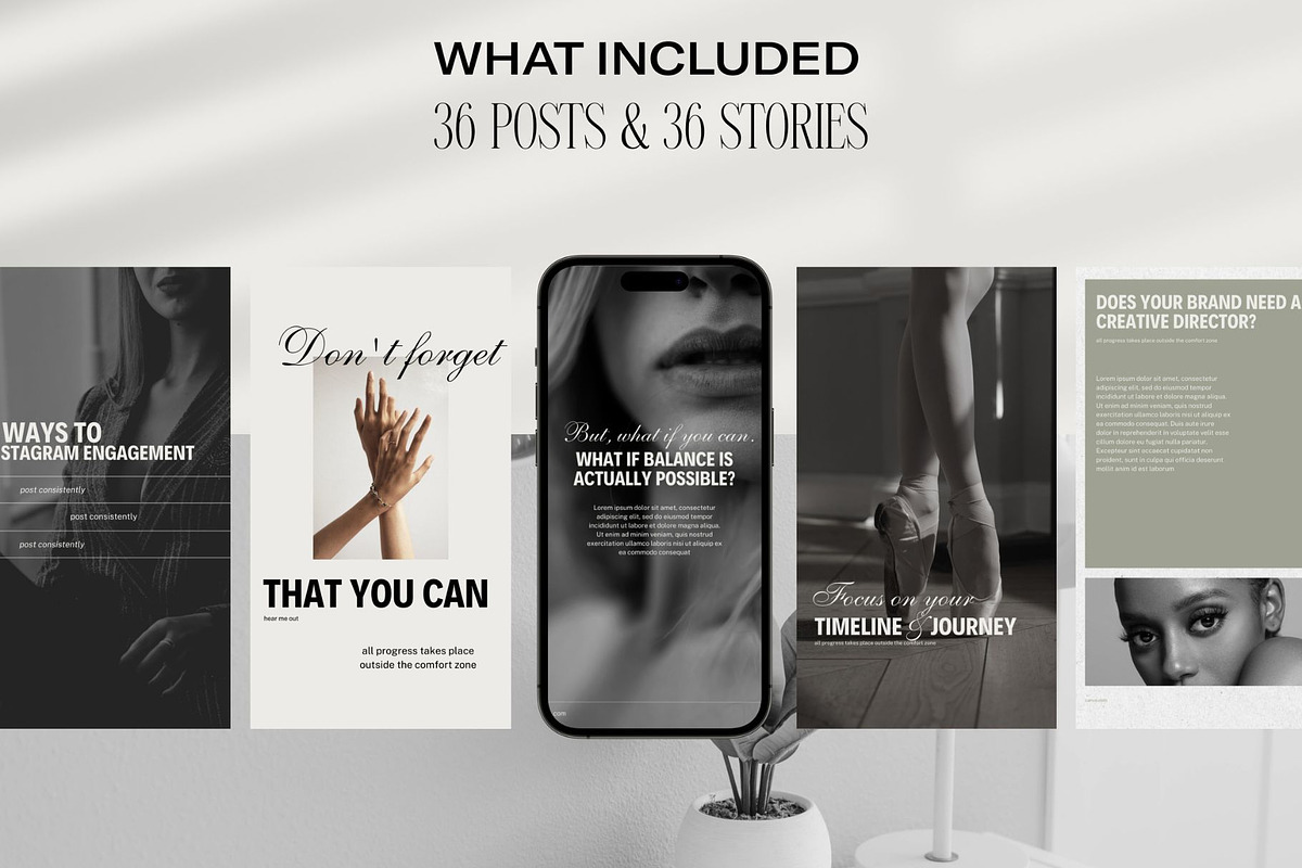 Instagram Templates Post & Stories, a Social Media Template by Digital&Chic (Photo 4 of 5)