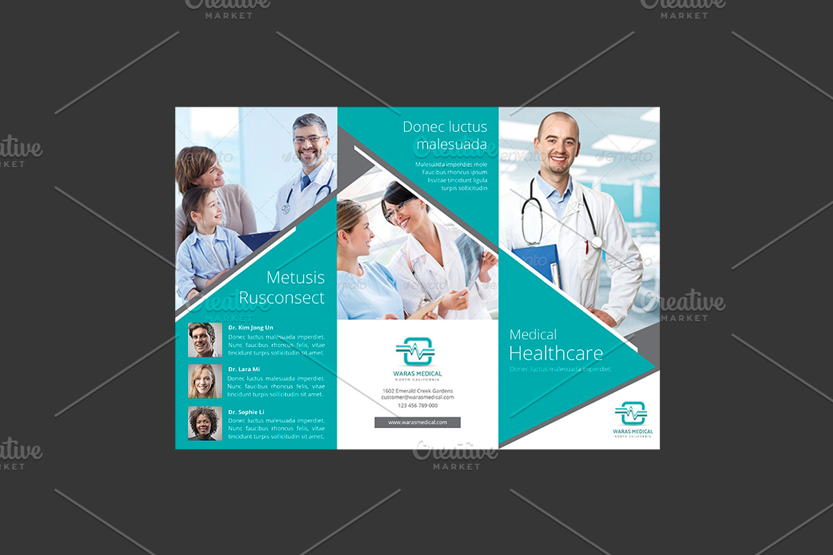 Medical Trifold Brochure, a Brochure Template by Saphari (Photo 4 of 9)