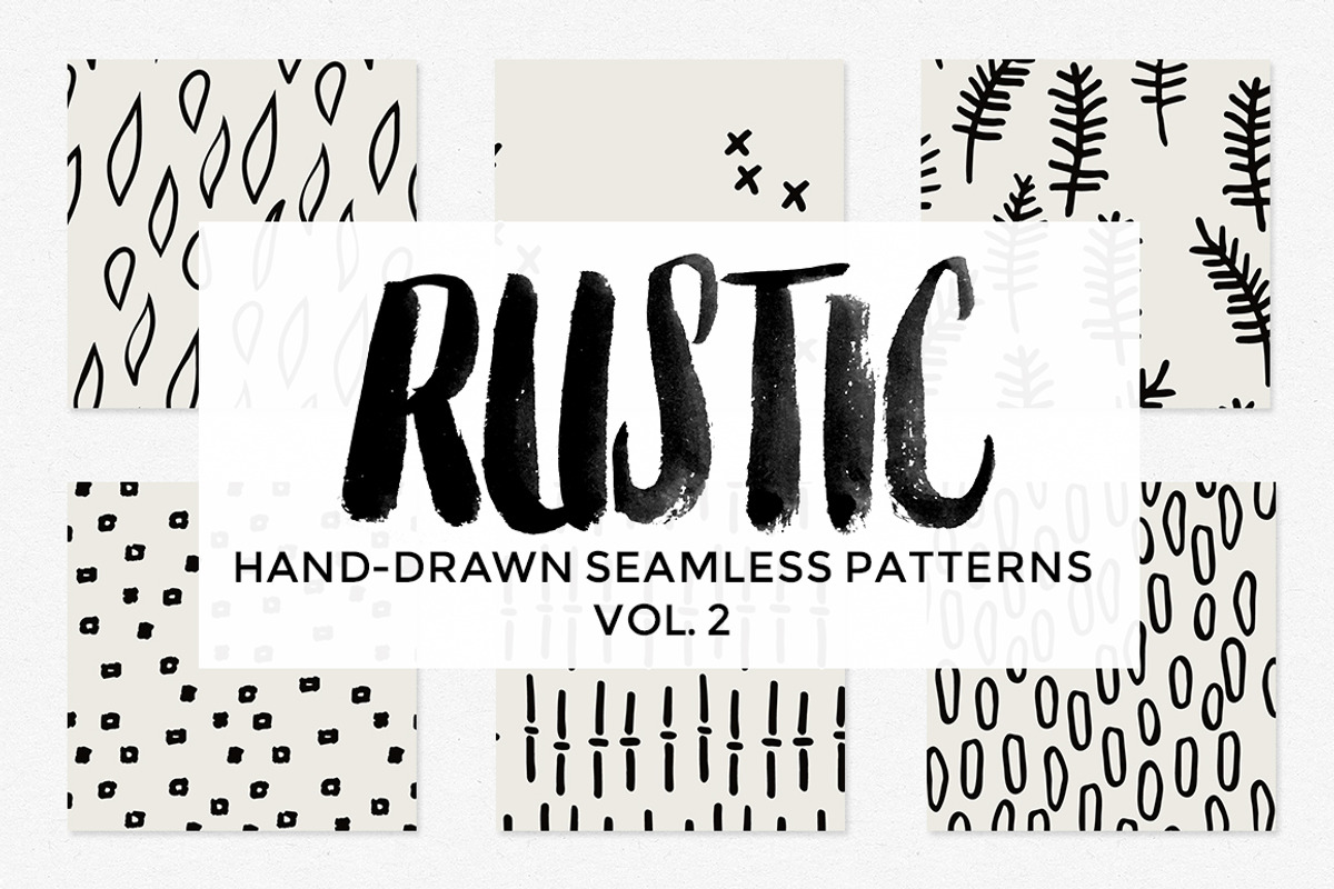 Rustic Hand-Drawn Patterns Vol 2, a Pattern Graphic by Hello Brio (Photo 2 of 9)