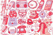 90s Valentine Clipart Bundle, a Seasonal Illustration by TitaLivingArt (Thumbnail 2 of 10)