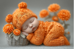 Portrait of a newborn baby girl in, a Person Photo by ZinetroN