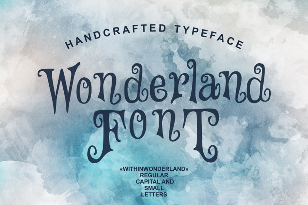 Wonderland - handcrafted typeface, a Script Font by Vintage Font Lab (Photo 1 of 3)