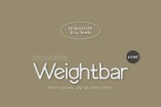 Weightbar Sans Serif Font, a Sans Serif Font by Jrray Studio (Thumbnail 1 of 8)