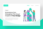 Teamwork Puzzle Illustration Set, a Person Illustration by Stock Shape (Thumbnail 3 of 3)