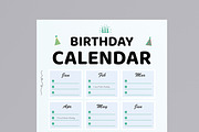 Minimal Birthday Calendar Printable, a Stationery Template by MightyDesign (Thumbnail 4 of 8)