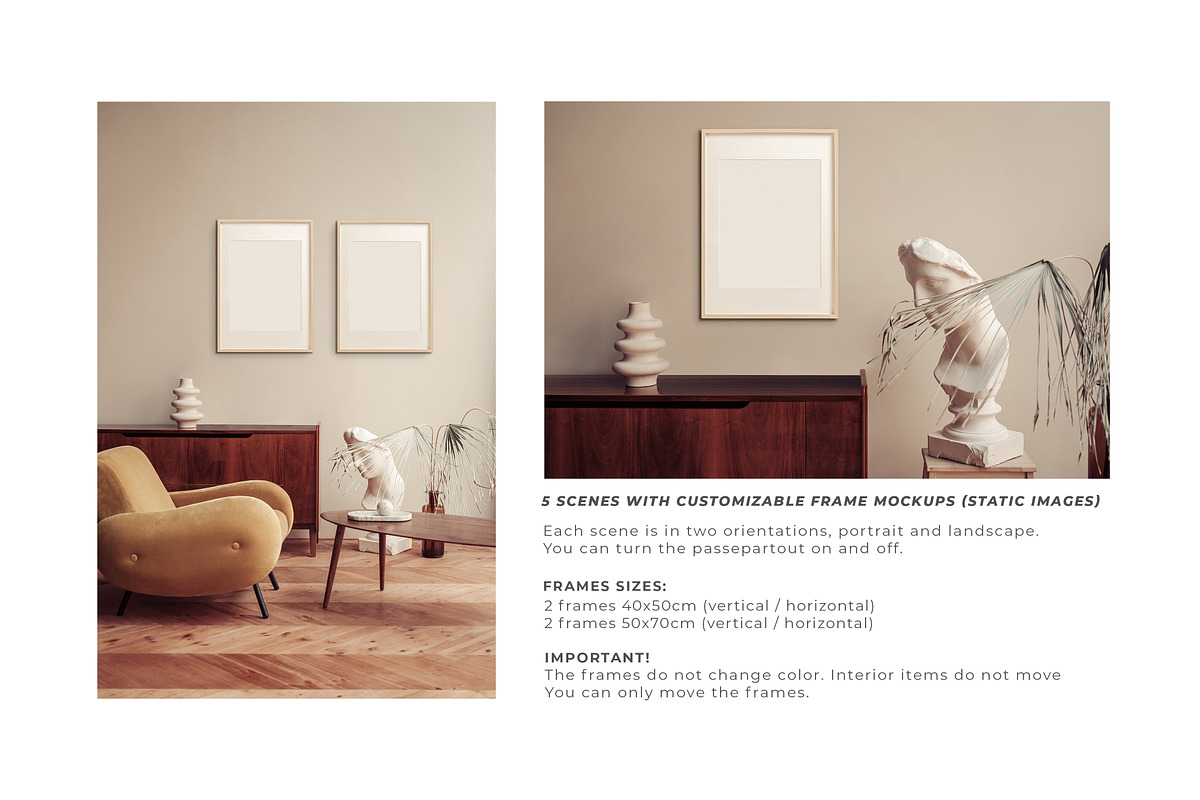 Video&Photo Frame mockups. Interior, a Print Template by Una Matison (Photo 7 of 22)