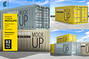 Shipping Container Mockup, a Cups & Container Mockup by groens (Thumbnail 1 of 4)