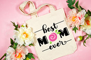Best Mom Ever SVG PNG Clipart, an Illustration by JoDitt Designs (Thumbnail 4 of 5)