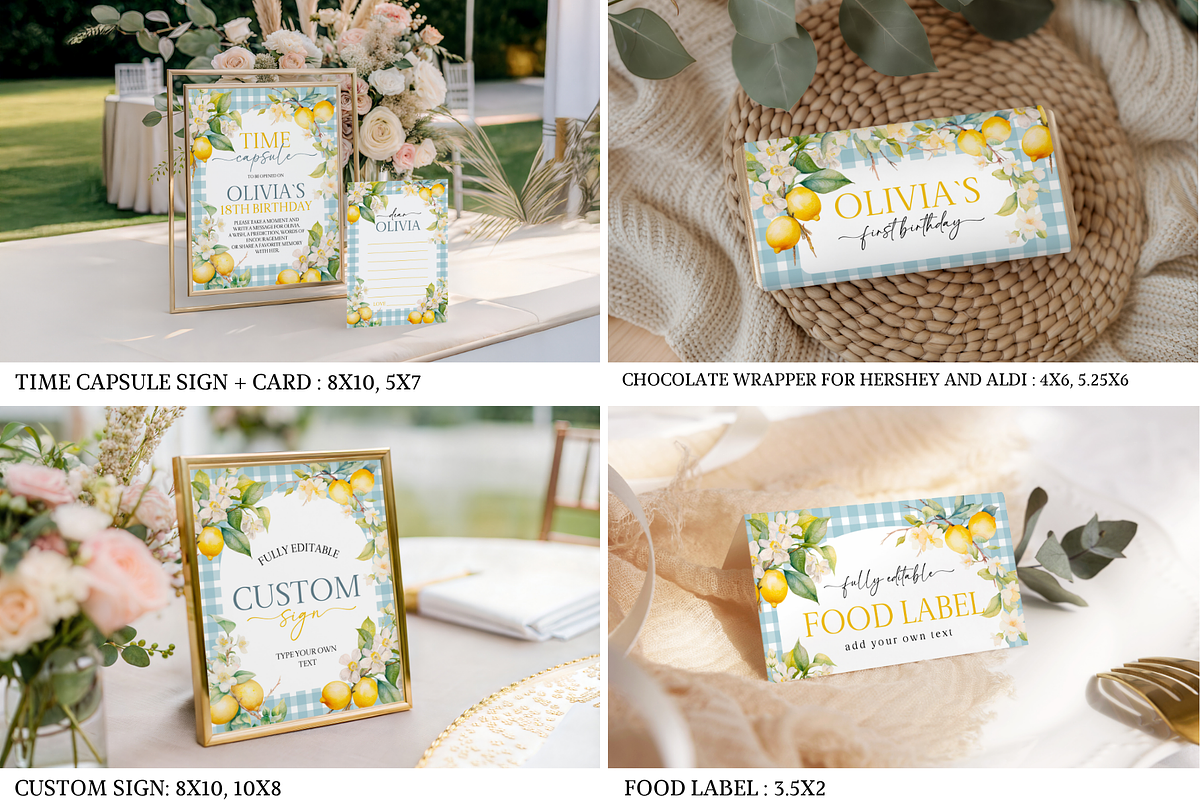Main Squeeze Is One Birthday Bundle, a Templates & Theme by Digital_Mind (Photo 4 of 8)