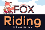 Fox Riding : 5 Font Styles, a Sans Serif Font by Fox7 By Rattana (Thumbnail 1 of 14)
