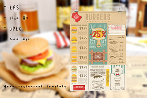 Burger Menu Template, a Templates & Theme by ELFIVETROV DESIGN