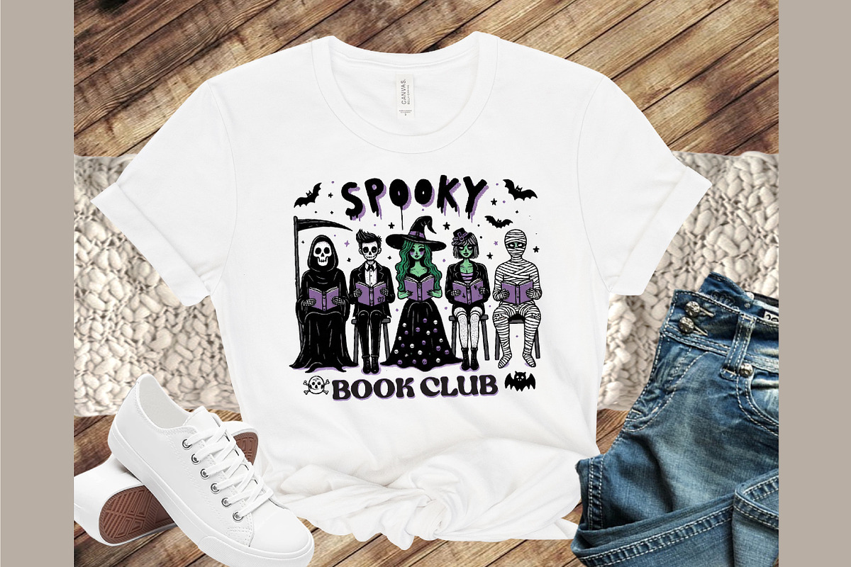 Spooky Book Club, Bookish Halloween, an Illustration by Sublimation Artist (Photo 5 of 9)