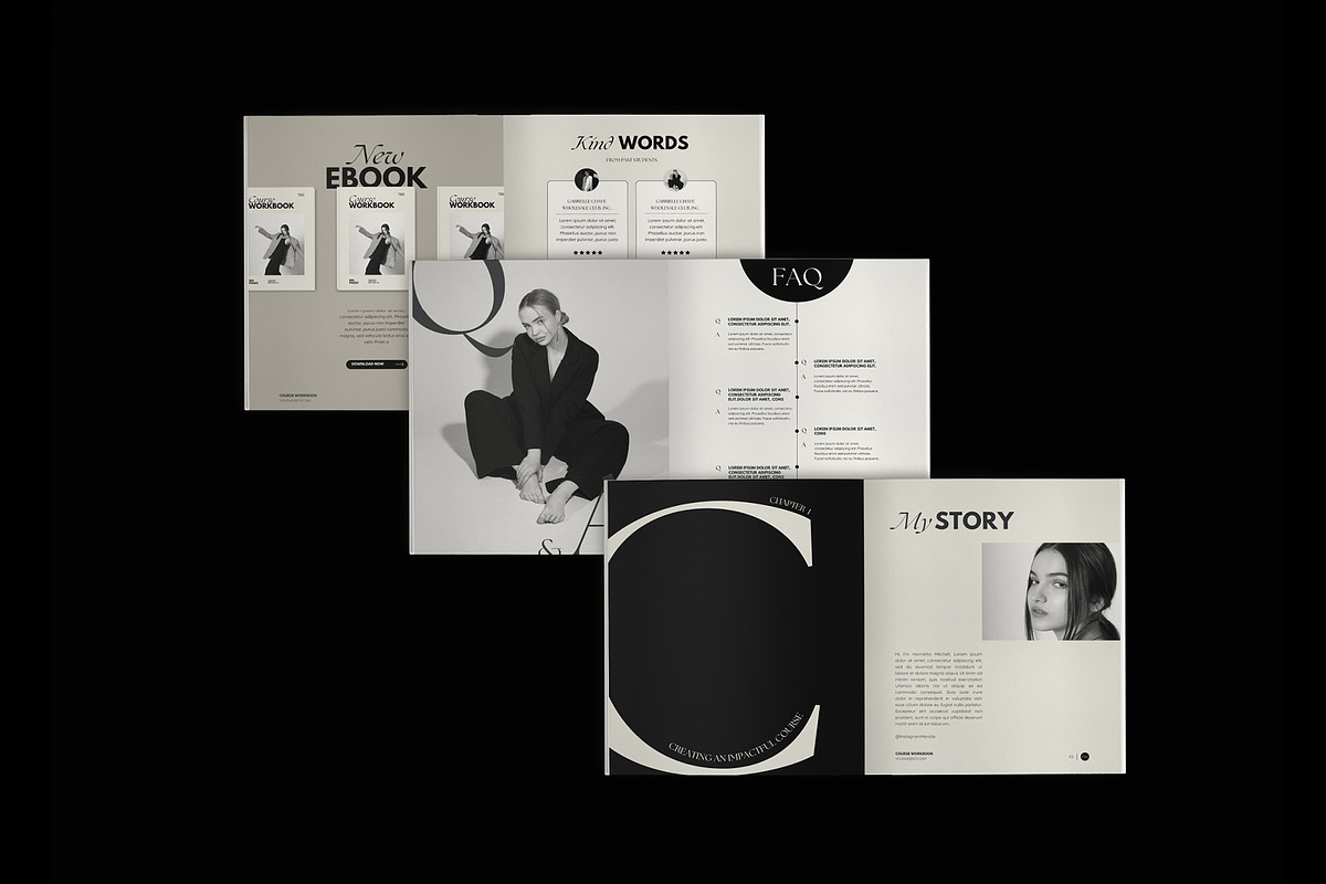 Minimal Ebook Template Canva, a Magazine Template by Row Creative (Photo 4 of 9)