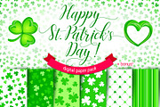 Happy St. Patrick's Day backgrounds, a Pattern Graphic by Slanapotam (Thumbnail 1 of 2)