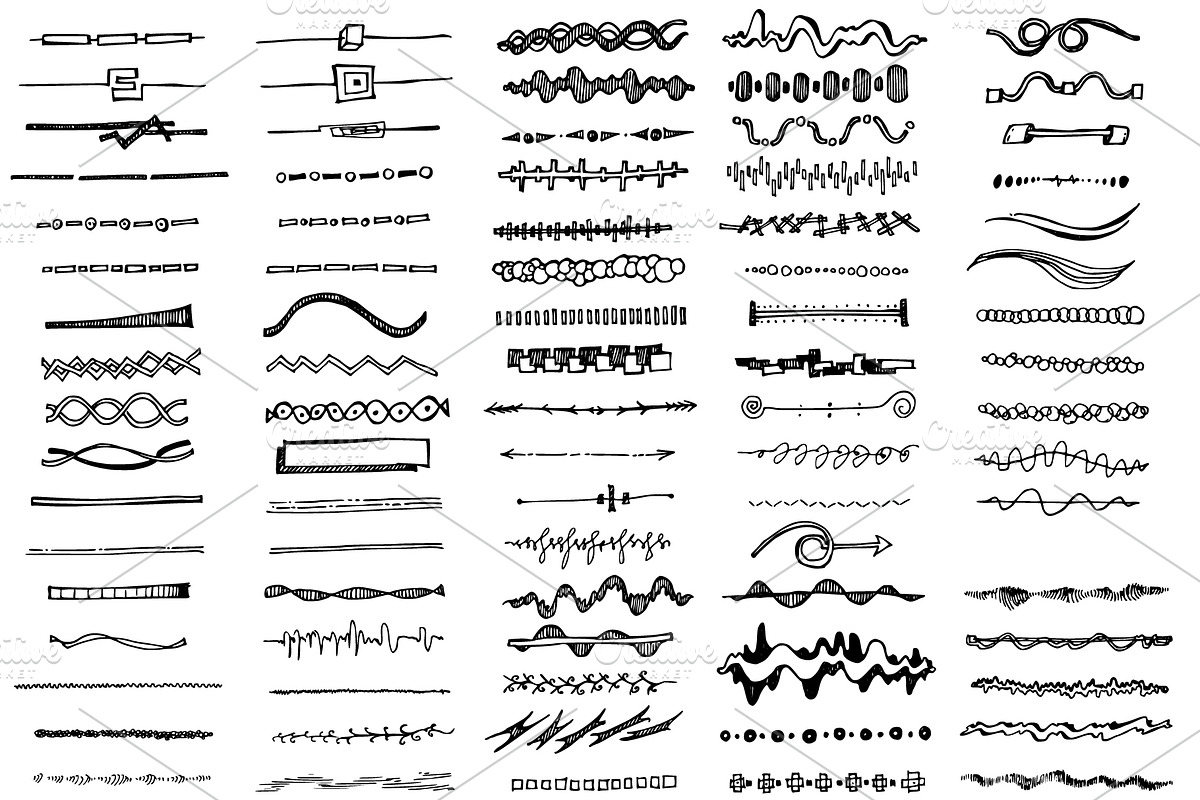Hand Drawn Doodle Dividers Set, an Illustration by TKDoodle (Photo 5 of 6)