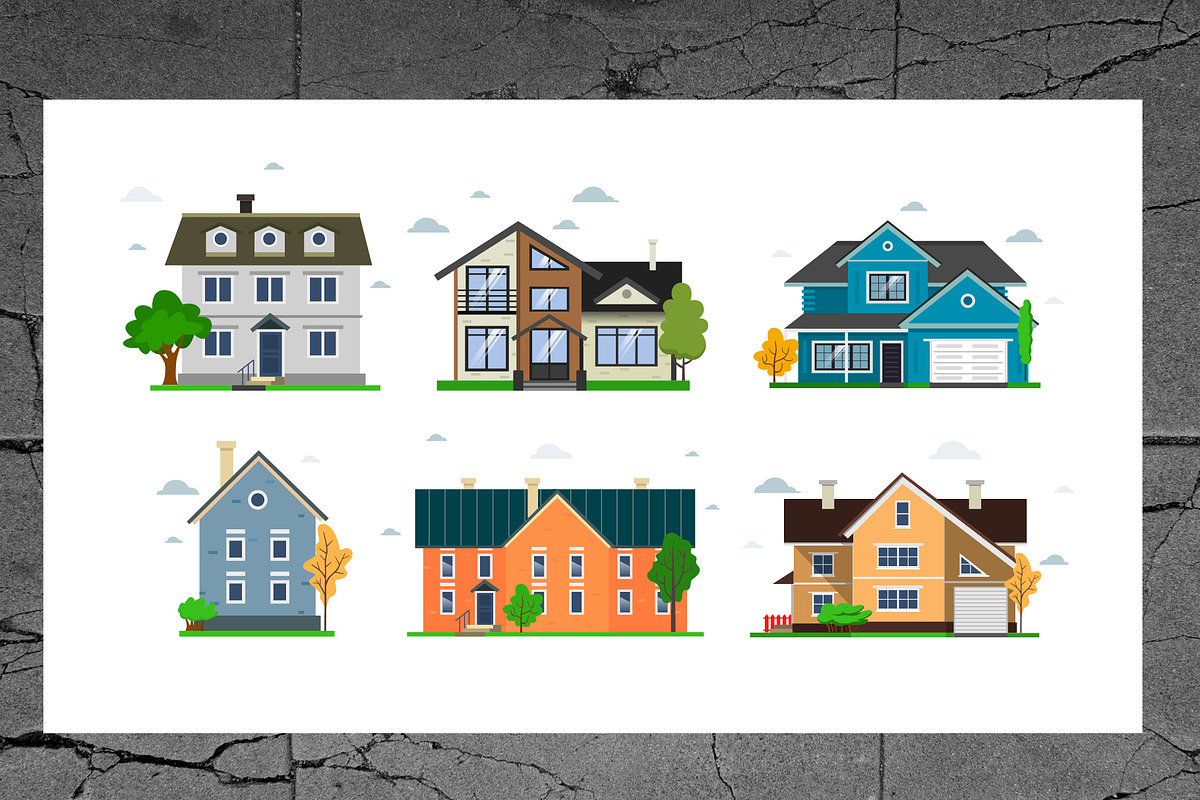 Houses, a Decorative Illustration by DOBROGRAPH (Photo 4 of 6)