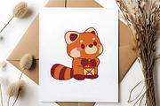 Kawaii Red Panda. T-Shirt, PNG, SVG., an Animal Illustration by KENO Mascots (Thumbnail 6 of 8)