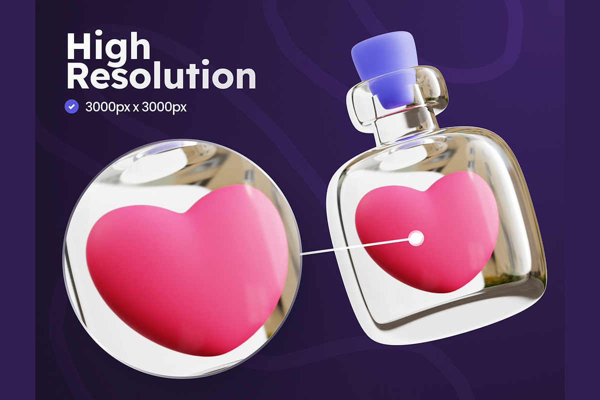 Hearts 3D Icons, an Object 3D Model by Rakata Studio (Photo 3 of 7)