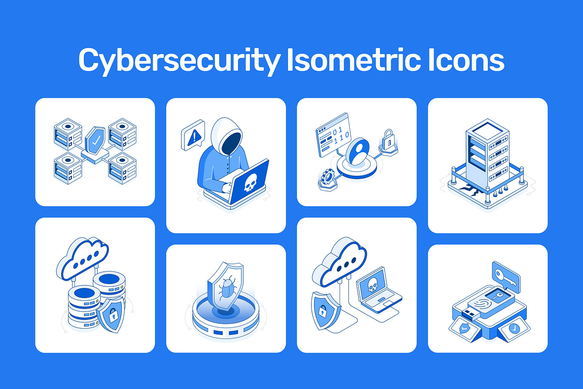120 Cybersecurity Isometric Bundle, a Duotone Icon by Prosymbols (Photo 1 of 13)