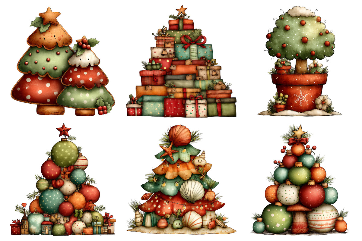 Christmas Tree Clipart, an Illustration by Daily.Designs (Photo 3 of 5)