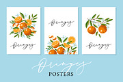 Oranges, Flowers and Leaves., a Food Illustration by dv_illustration (Thumbnail 2 of 3)
