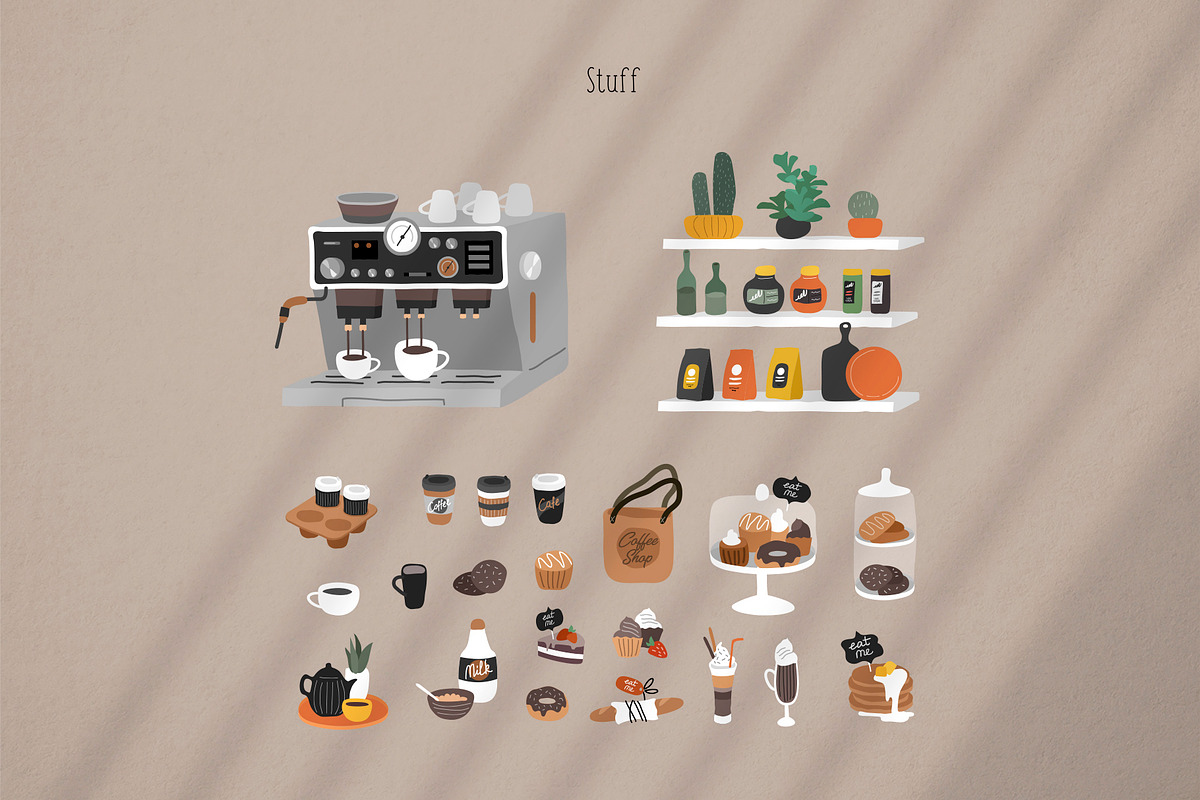 Enjoy Coffee. Collection, a Food Illustration by Merfin (Photo 3 of 9)