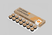 Classic Cupcakes Box Mockup, a Packaging Mockup by Bartama Graphic (Thumbnail 2 of 3)