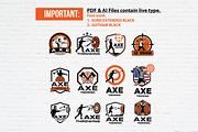 12 Axe Throwing Logo Badge, a Branding & Logo Template by Guavanaboy (Thumbnail 2 of 3)