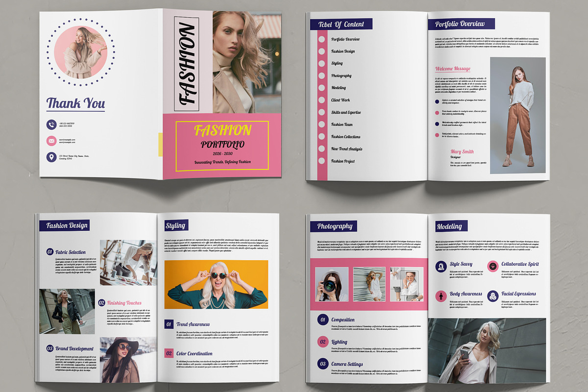 Fashion Portfolio Layout, a Magazine Template by MightyDesign (Photo 2 of 6)