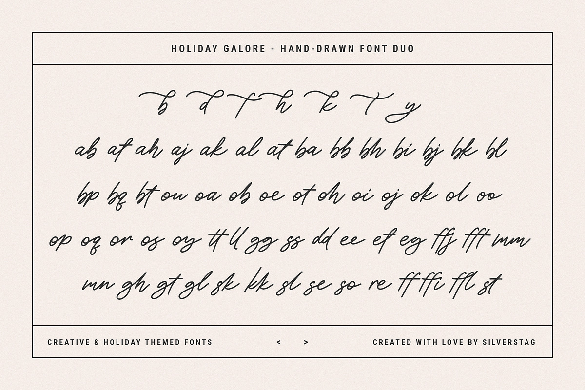 Holiday Galore - Hand-Drawn Font Duo, a Sans Serif Font by SilverStag Type Foundry (Photo 35 of 39)