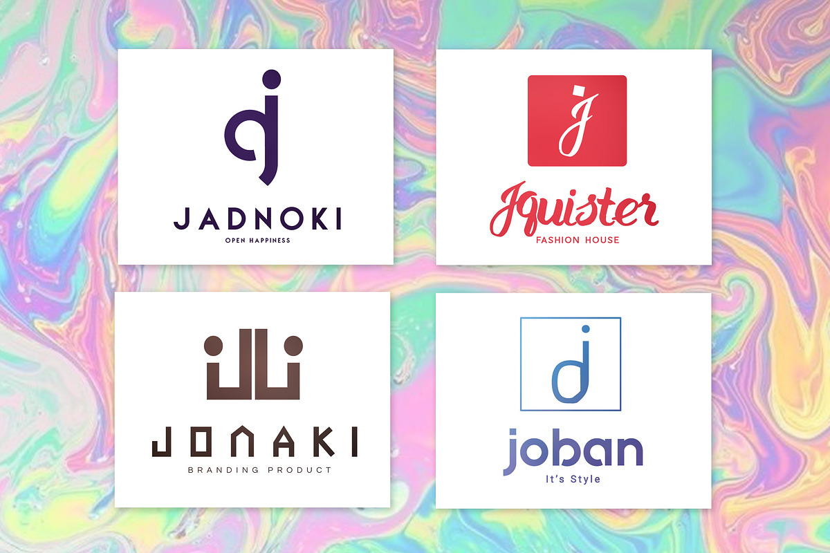 20 J Letter Alphabetic Logos, a Branding & Logo Template by AN Productions