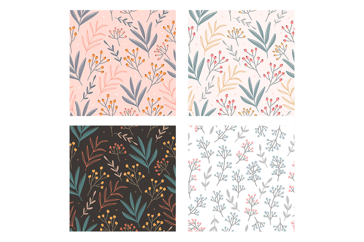 Botanical seamless pattern, a Pattern Graphic by hanifa_design (Photo 8 of 8)