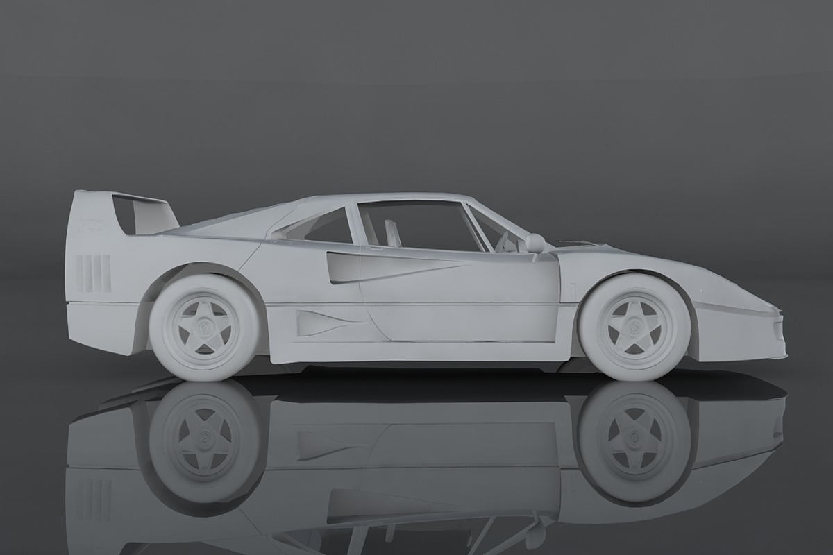 Ferrari F40, a Cars & Vehicle 3D Model by valtriiu (Photo 10 of 12)