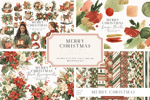 Merry Christmas Collection, a Seasonal Illustration by PeDe Designs
