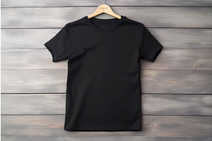 Black T-shirt. Generate Ai