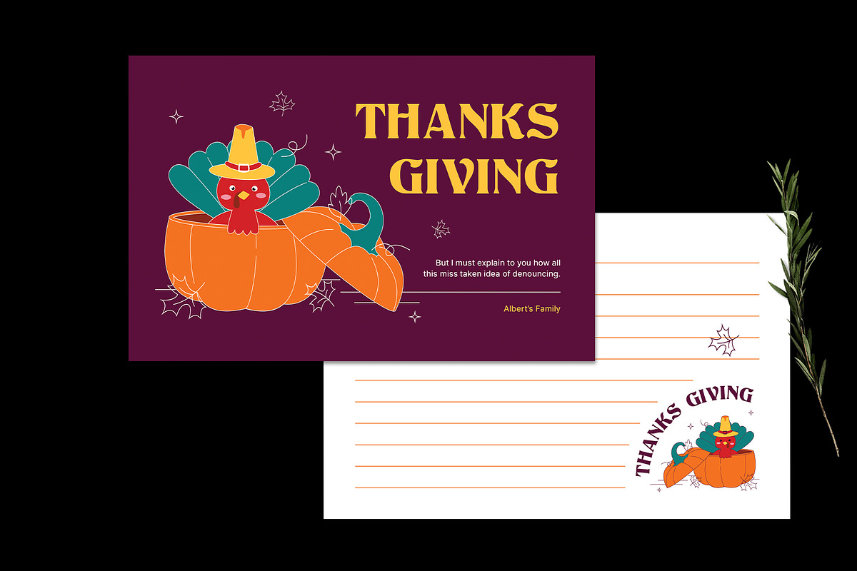 Thanksgiving Greeting Card, a Card Template by Neermana (Photo 4 of 4)