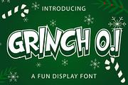 Grinch 0.1 - Christmas Display Font, a Slab Serif Font by Densu Creative (Thumbnail 1 of 6)