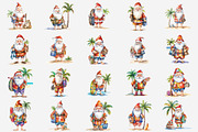 Summer Christmas Santa Claus, an Illustration by Gemstone (Thumbnail 2 of 12)