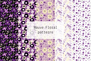 Mauve Floral Patterns, a Pattern Graphic by Lyolya Profitrolya (Thumbnail 1 of 6)
