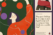 Cozy Greetings / Christmas Postcards, a Seasonal Illustration by By Arkadë (Thumbnail 6 of 6)