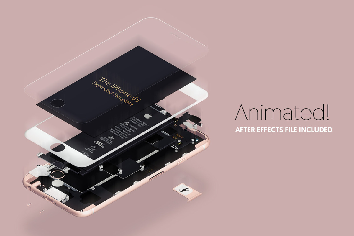 Exploding iPhone 6S PSD Template, a Presentation Template by Jérémy Paul (Photo 5 of 5)