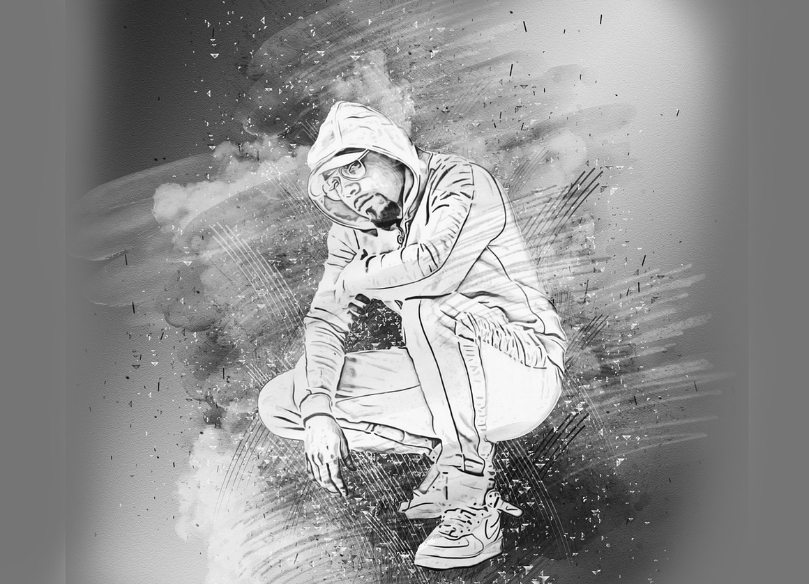 Portrait Sketch Photoshop Action, an Action Add-On by Studio Retouch (Photo 7 of 10)