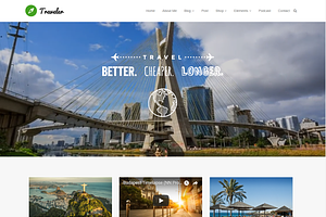 Traveler Photo Blog WordPress Theme